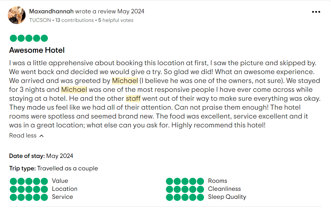 Carlton Hotel Ilfracombe Trip Advisor review